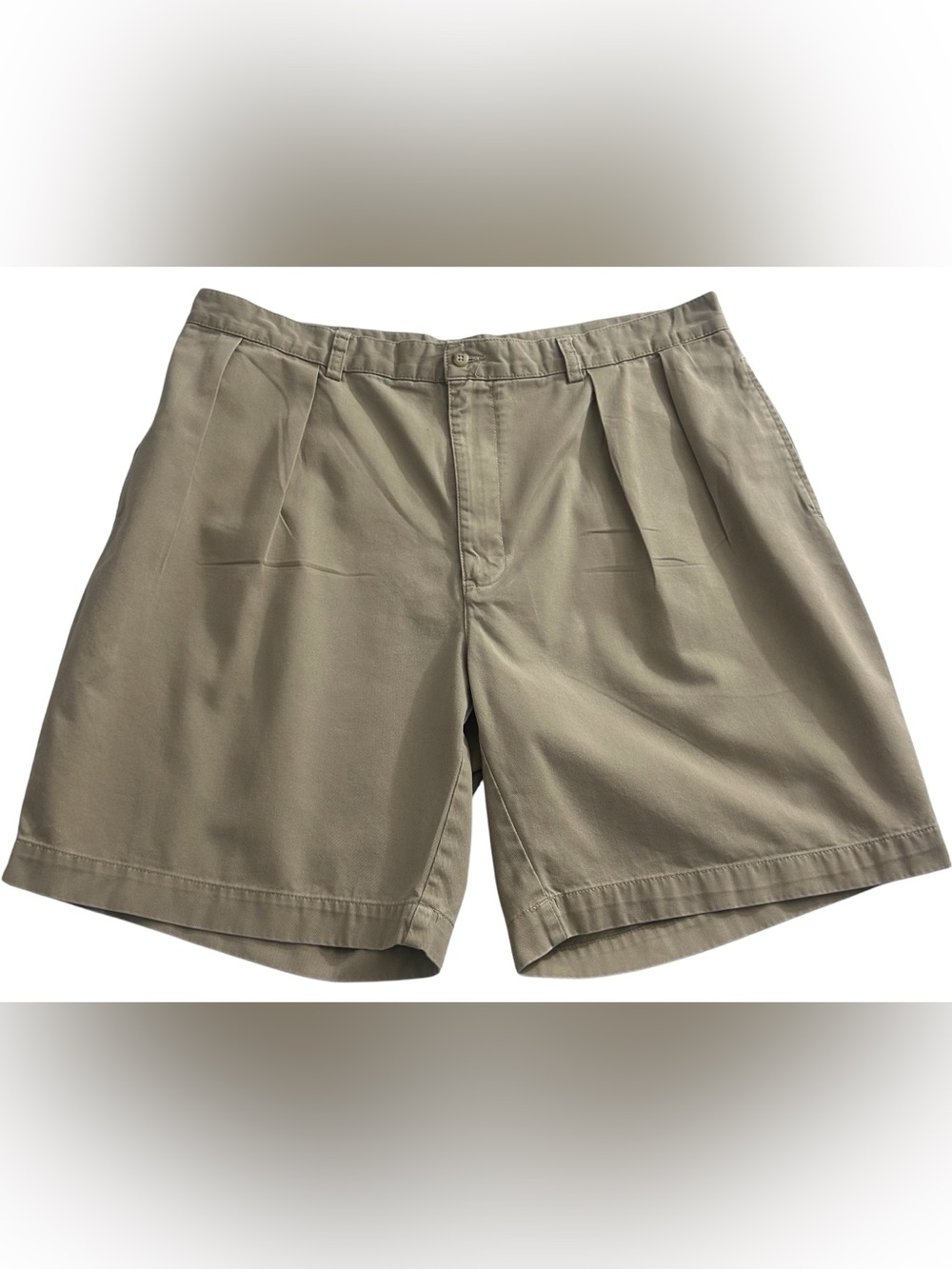 Polo Ralph Lauren Tyler Shorts Mens 40 Beige Vintage 90s Pleated Classic Chino
